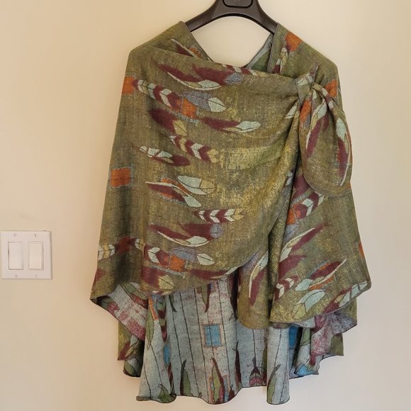 COPY - Rapti Fashion Reversible Buckle Shawl. Multi Colored. RF15. - Picture 1 of 7